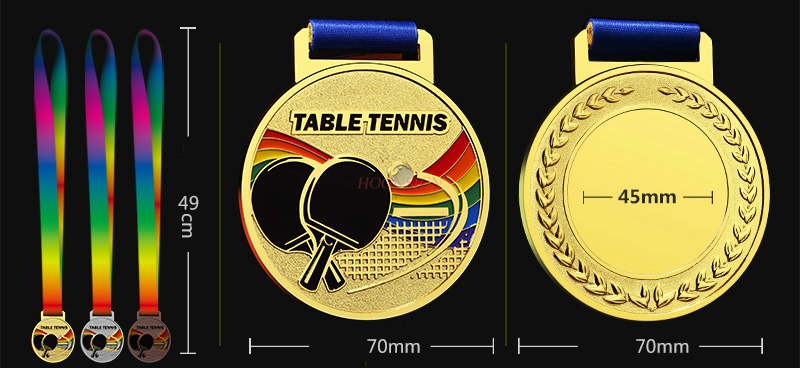 Table Tennis Championships - ฟุตบอลแบดมินตันเมมโมเรียล 2021 เหรียญเทเบิลเทนนิส เหรียญทองสำหรับเด็ก เหรียญรางวัลชนะเลิศ