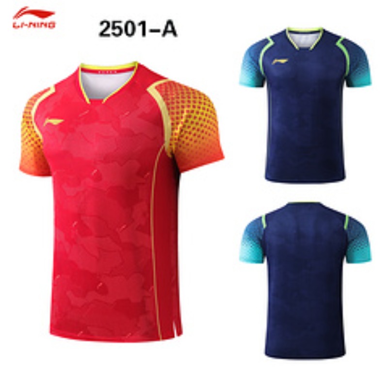 Table Tennis Championships - New Busan World Championships ปิงปองทีมชาติชายสไตล์เดียวกันแห้งเร็ว Breathable