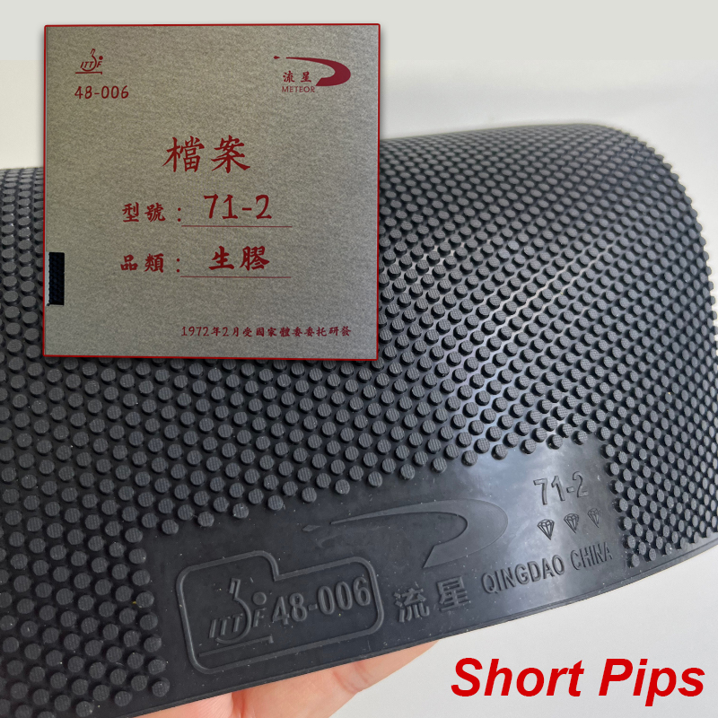 Table Tennis Rubber For Defensive Players - ยางปิงปอง Meteor 71-2 Short Pips พร้อมฟองน้ำสีขาว