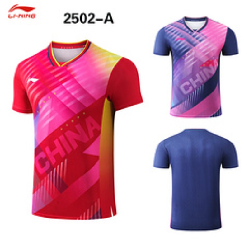 Table Tennis Championships - Li Ning Busan World Championships ชุดปิงปองทีมชาติชายแขนสั้นแห้งเร็วเสื้อระบายอากาศ