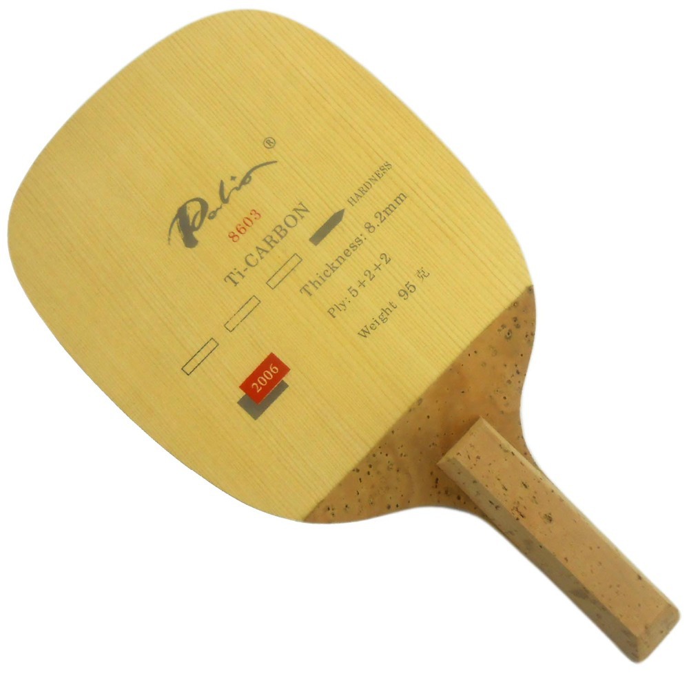 Xiom Blade Table Tennis - Palio 8603แร็กเกตใบลายกีฬาปิงปองไทเทเนียมคาร์บอน, ไม้ปิงปองสไตล์ญี่ปุ่นโจมตีเร็ว