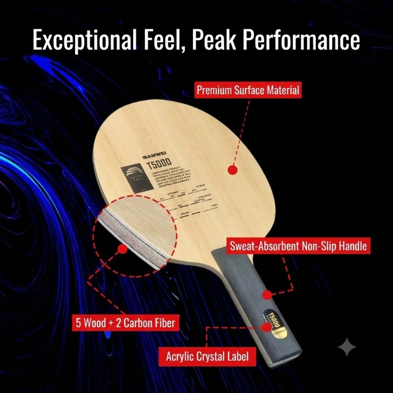 ไม้ปิงปอง SANWEI T5000 1 ชิ้น  - Xiom Blade Table Tennis บทวิจารณ์และราคา
