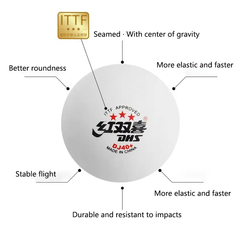 ใหม่ DHS DJ40 + ลูกปิงปอง WTT  - Table Tennis Video Game บทวิจารณ์และราคา