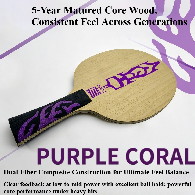 ไม้ปิงปอง Meteor Purple Coral  - Table Tennis Blade บทวิจารณ์และราคา