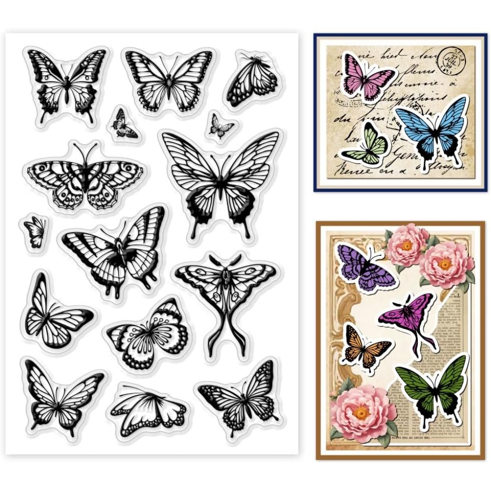 แสตมป์ใส 1 แผ่นสำหรับทำการ์ด แ - Butterfly Rubber Sheet บทวิจารณ์และราคา