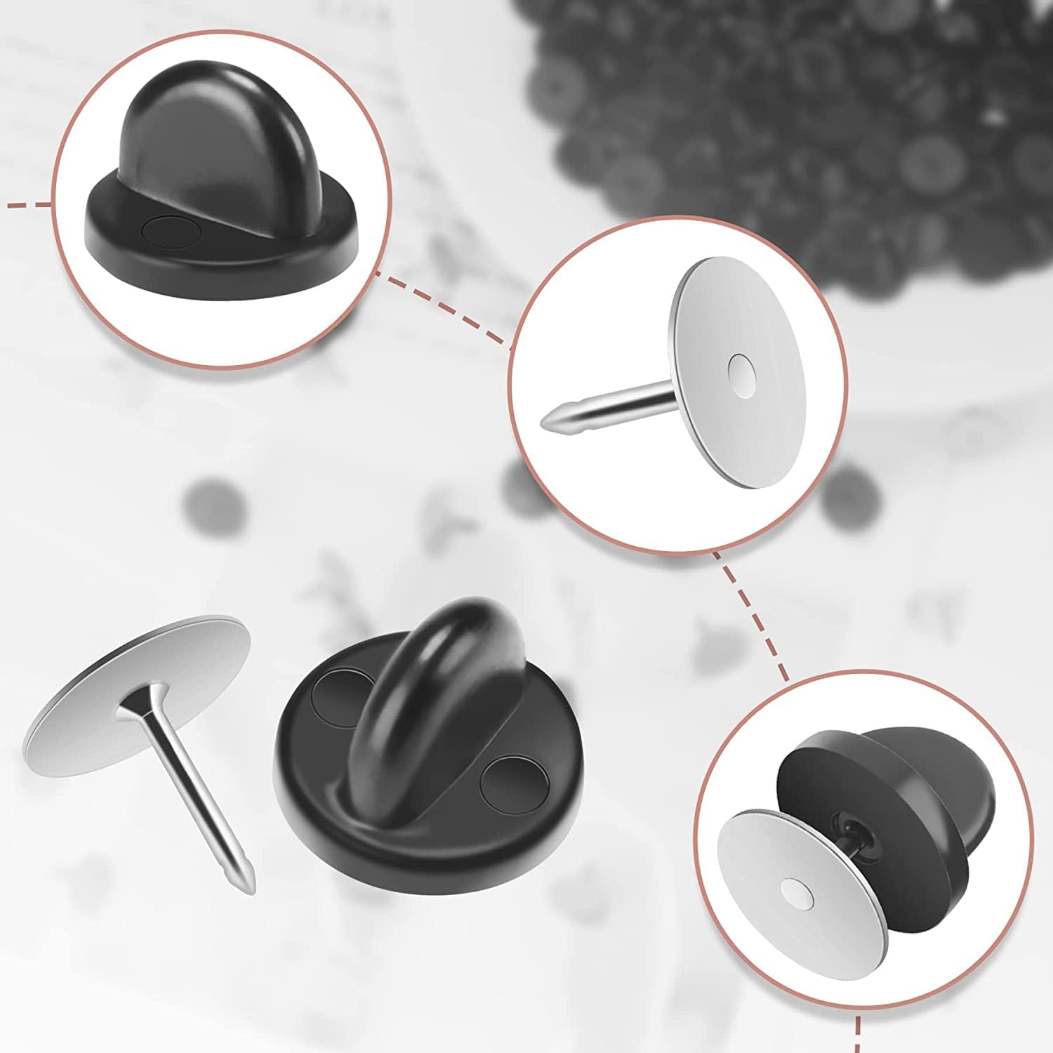 20 คู่ ตัวล็อคเข็มกลัดยางแบบผี - Butterfly Rubber Sheet บทวิจารณ์และราคา